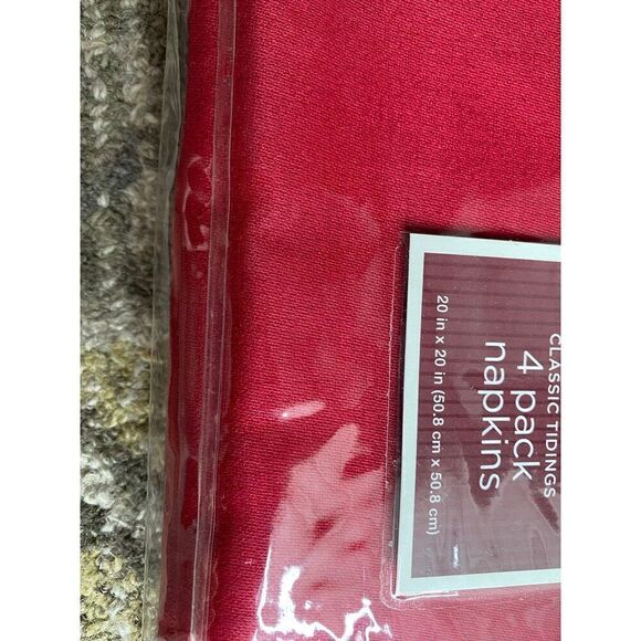 Target Classic Tidings 4 Red Cloth Napkin Set - Picture 3 of 3